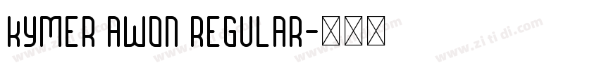 Kymer Awon Regular字体转换